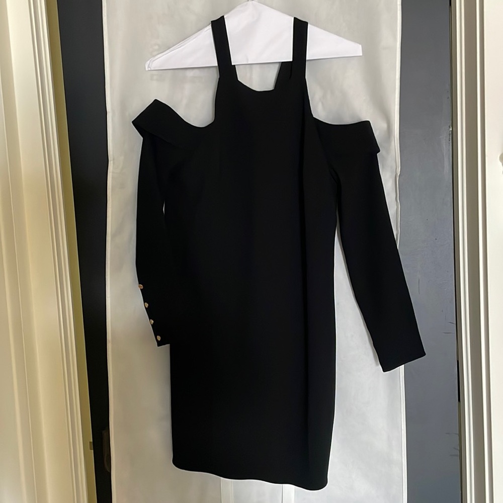 Tibi size 2 black off the shoulder  dress